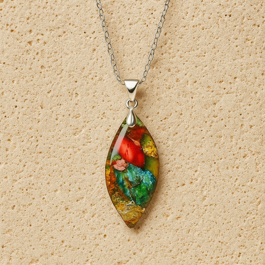 Wisiorek Arlekin z jaspisu